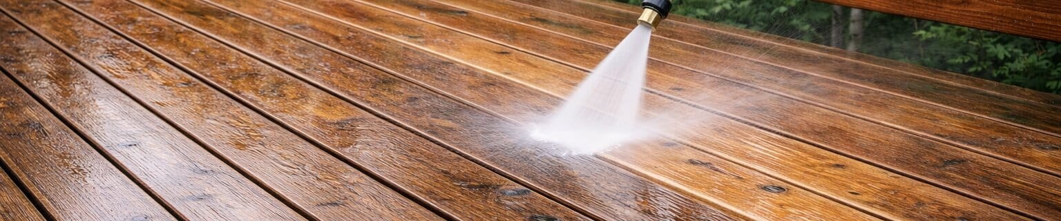 Pressure Wash Wood Deck Wide Angle V2