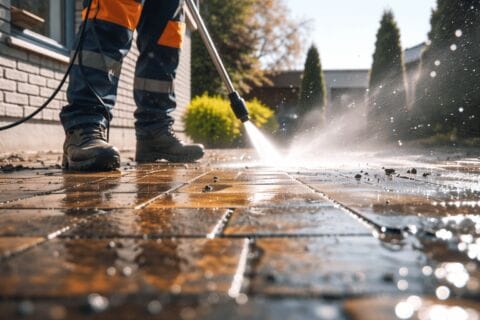 Pressure Wash a Sidewalk