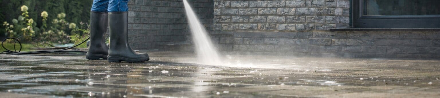 Pressure Washing Stone Patio V2