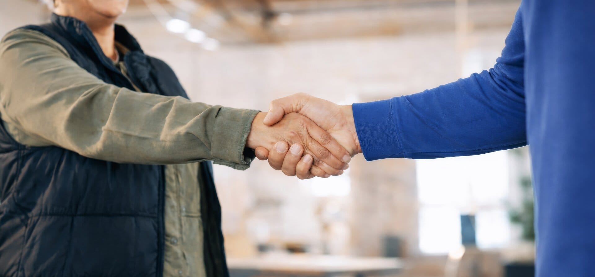 Shaking hands